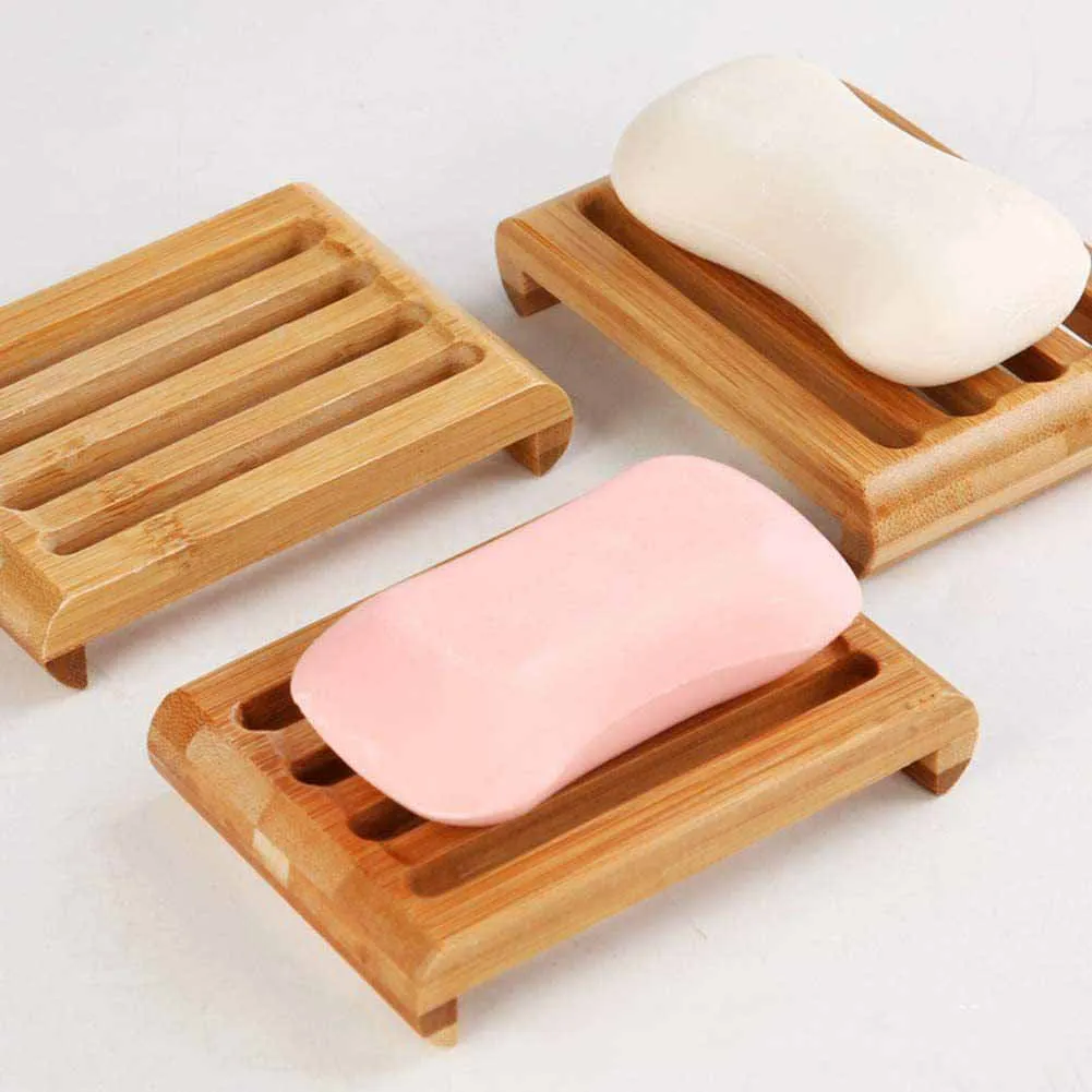 

Bamboo and Wood Soap Tray Bathroom Bar Counter Soap Rack Minimalist Wooden Soap Rack Household Bathroom Sink Soap Drying Rack