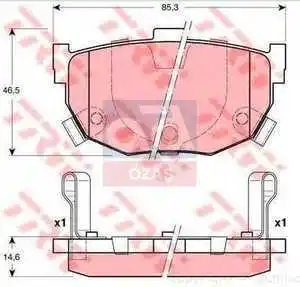 

Код магазина: GDB3170 для задней тормозной колодки 01 ELANTRA