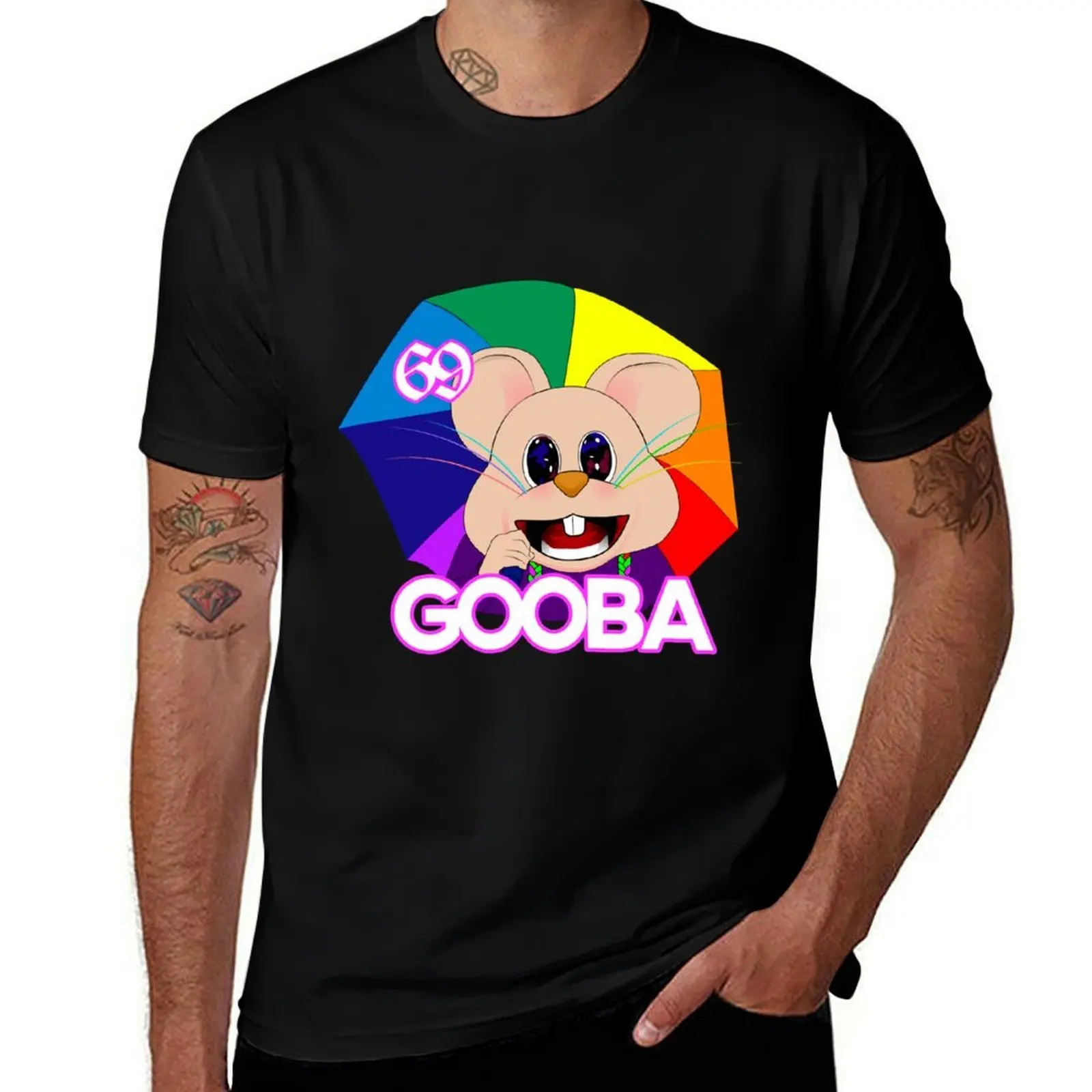 Фото Эмодзи Gooba Mouse Rat, стикер, вдохновленный музыкальным видео Tekashi 6ix9ine. Рождественская повседневная футболка с коротким рукавом №1