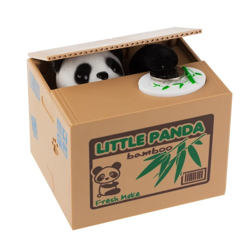 

Panda Coin Box Kids Money Bank Automated Cat Thief Money Boxes Toy Gift for Children Coin Piggy Money Saving Box