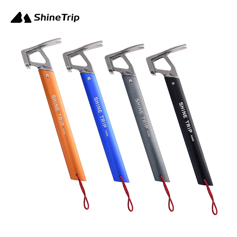 

ShineTrip A260 Outdoor Camping Tent Peg Hammer Multifunctional Hiking Fishing Stainless Steel Stakes Nail Puller Hammer Climbing