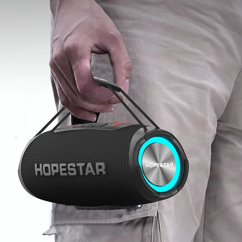 Фото Уличные водонепроницаемые Bluetooth-колонки HOPESTAR H53, мощный беспроводной сабвуфер мощностью 35 Вт, TWS, басовый динамик с длительной производительностью 5200 мАч №1