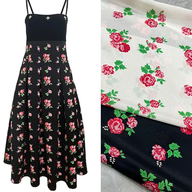 

Brand Fashion Designer Fabric Natural Material Clothing Poplin Cotton Fabric Cloth Print for Dress Sewing by the Yard Wholesale