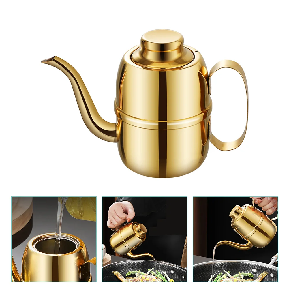 

Oil Dispenser Olive Bottle Stainless Steel Vinegar Container Cooking Kitchen Saucesoy Cruet Bottles Pitcher Condiment Pot Drip