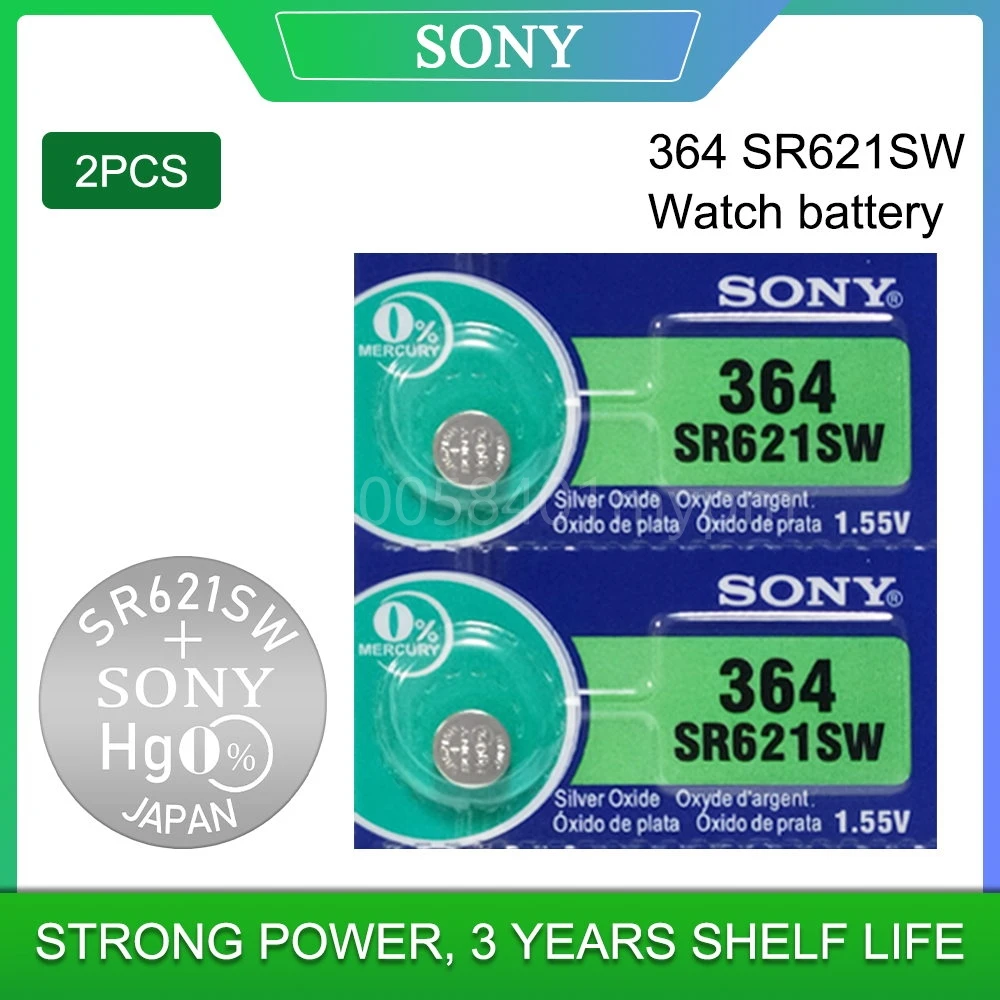 

Новинка 2022, 2 шт., батарейка AG1 LR621 Sr621sw 364A 621 V LR60, Кнопочная батарейка из оксида серебра для телефона