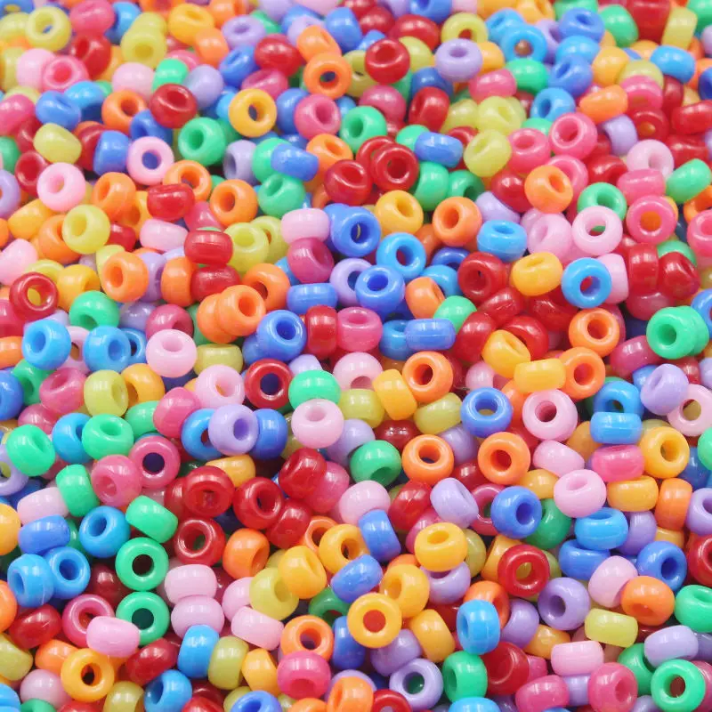 

150-600Pcs 4X7mm Acrylic Beads Loose Balls Spacer Beads For Jewelry Making DIY Necklace Bracelet Crafts Handmade Accessories