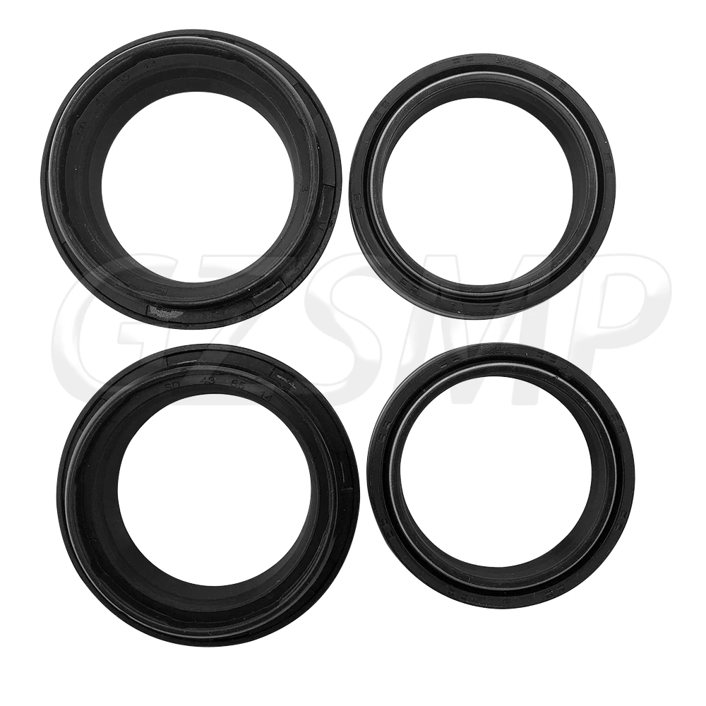 Фото Подходит для Yamaha FZ1 MT-03 BT1100 WR 250 500 XJR 1200 1300 R1 R6 XT660 X Z 43x55x9, сальник передней вилки и пылезащитный чехол №4