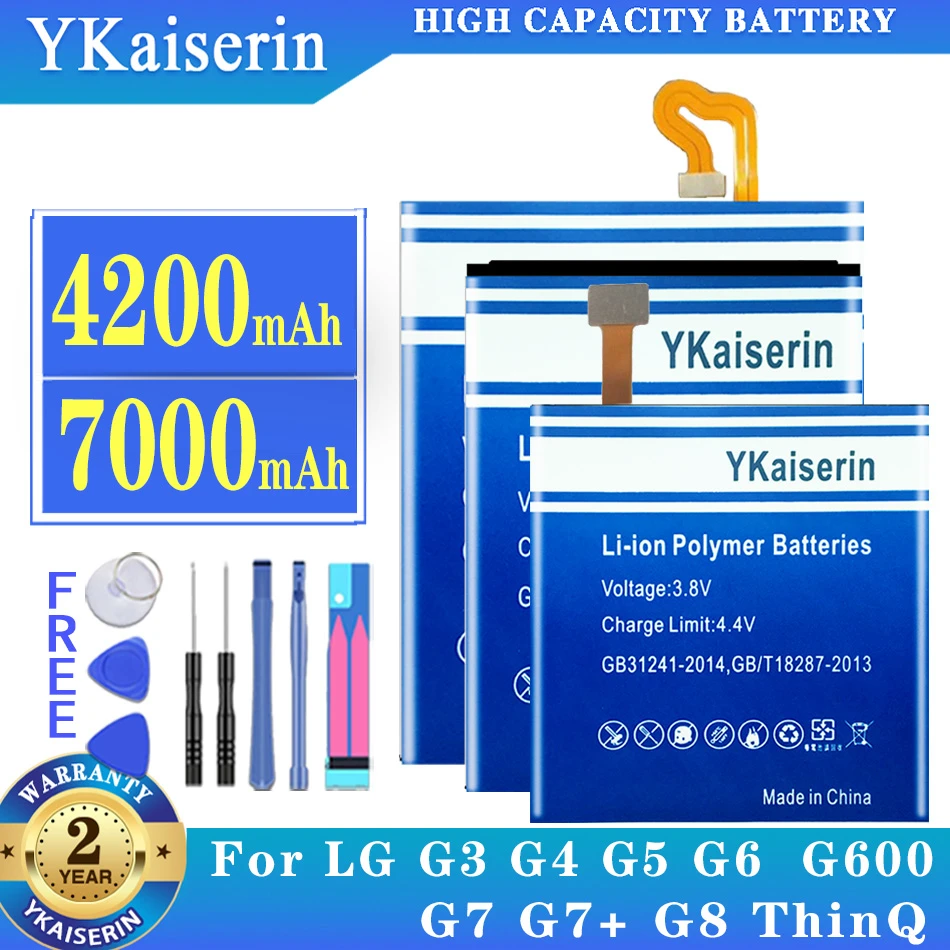 

Battery for LG G5 G6 G4 G3 G7 G8 ThinQ H850 H820 H830 H831 H840 G600L G600S D855 H870 H871 H872 G7+ G7ThinQ LM G710 Q7+ LMQ610