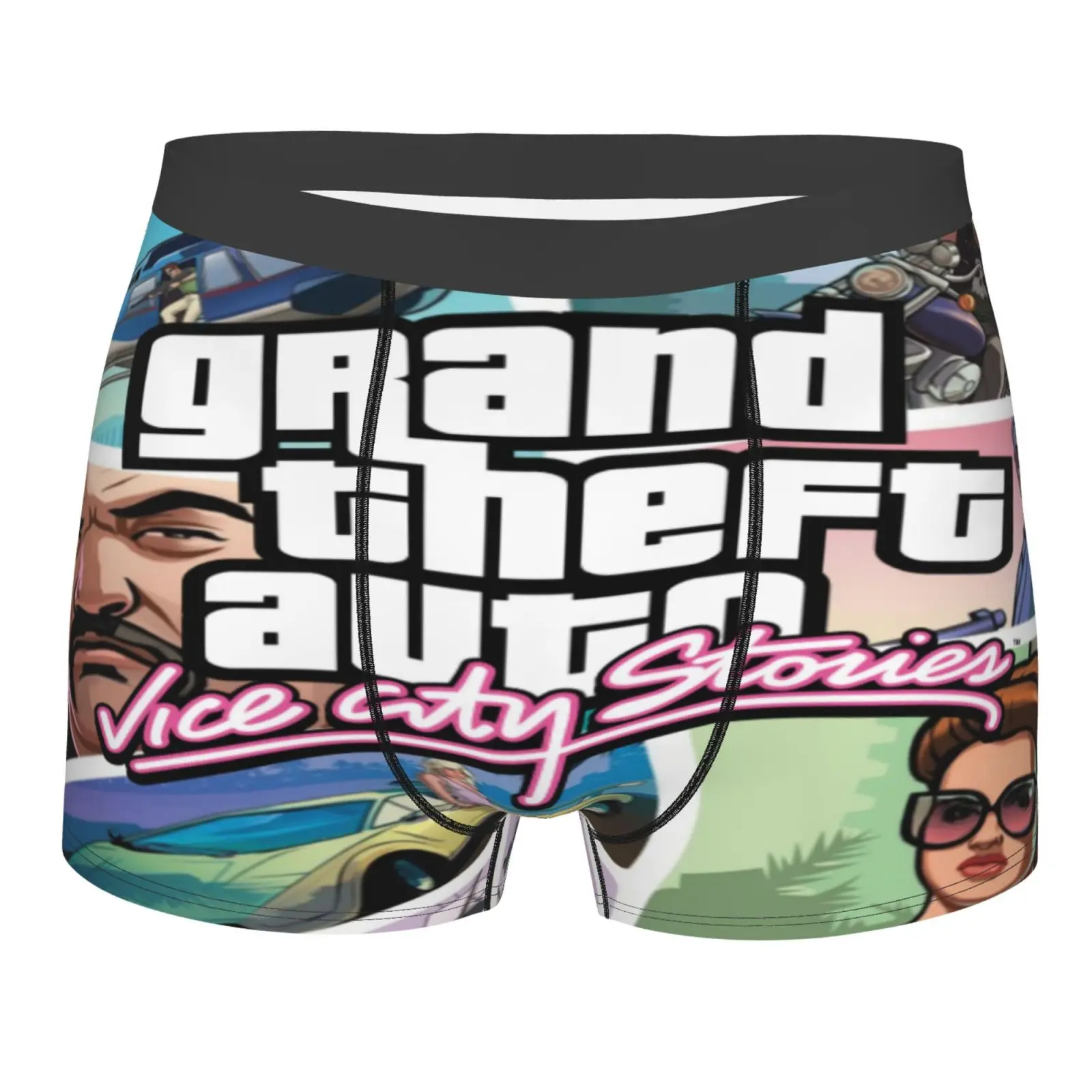 

Grand Theft Auto V 746 Men's Panties Set Men Brand Underwear Briefs Boxer Hombre Men Xs Men's Clothing Is Sexy For Watts White