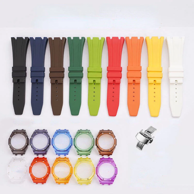 Rubber Wristband + PC Case For Casio G-SHOCK GA 2100 2110 Water-proof Silicone Strap GA2100 GA2110 Replacement Men Woman Watch