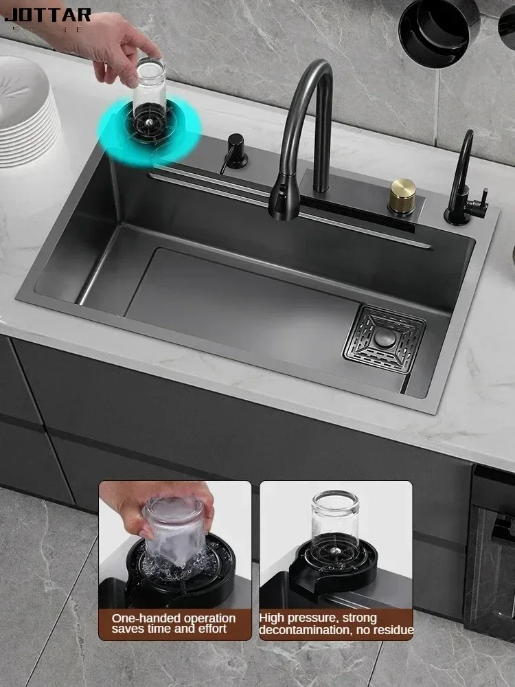 кухонная раковина водопад. умная мойка для кухни многофункциональная с водопадом. раковина sus304 многофункциональная. мойка водопад. кухонная раковина с водопадом.