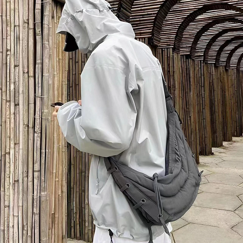 

Hobo Bag Small Messenger Bag Shoulder Bag Nylon Waterproof Unisex Chest Bag