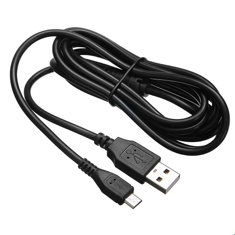 1 шт. 2 м черный никелированный USB кабель для зарядки провод PS4 DualShock 4 P-laystation