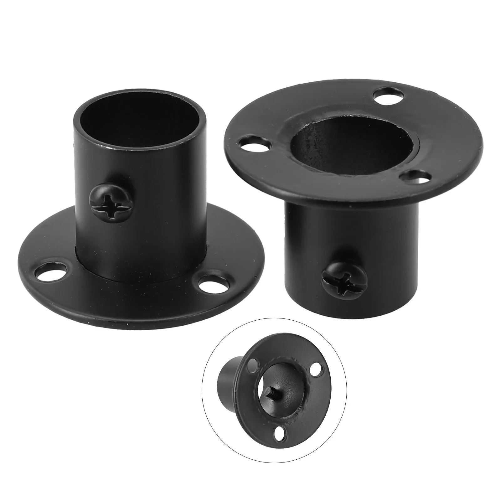 ze stali nierdzewnej wsporniki szafy 19-32mm czarny wspornik szyna kołnierzowa pręt stalowy dekoracyjny szafa praktyczna