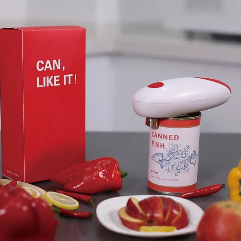 

Electric Can Opener Mini One Touch Automatic Jar Can Opener Touch No Sharp Edges Handheld Jar Openers Kitchen Bar Tool