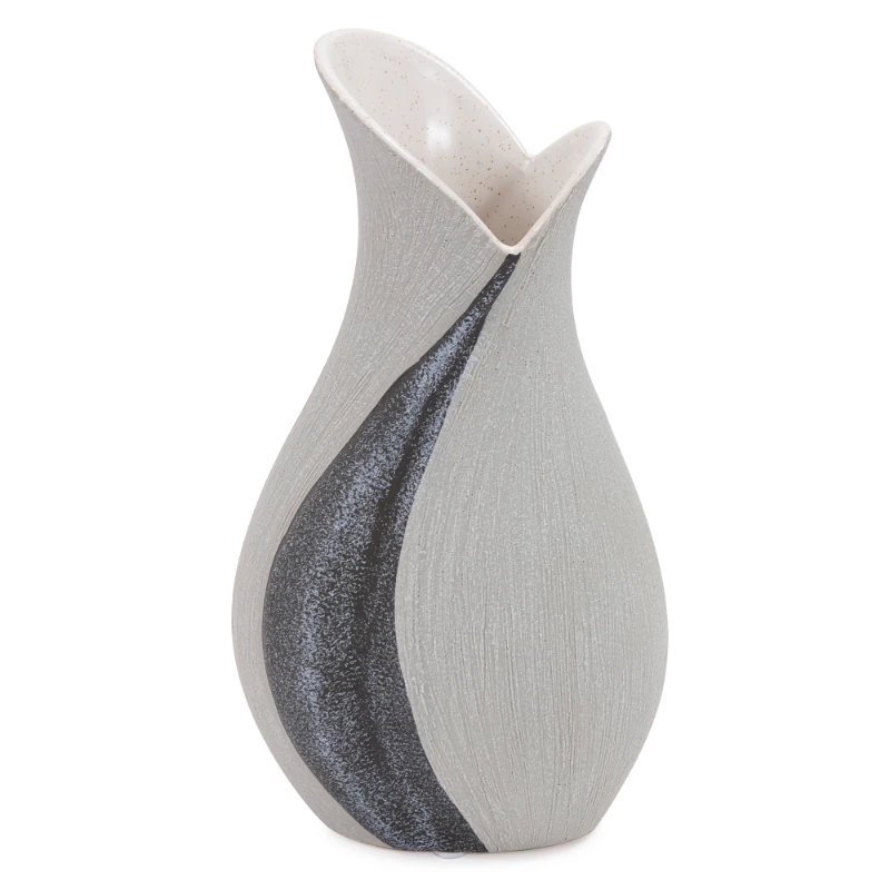 

Tyler Dillon 10" Textured Ceramic Vase, Gray for Plants Table Decoration