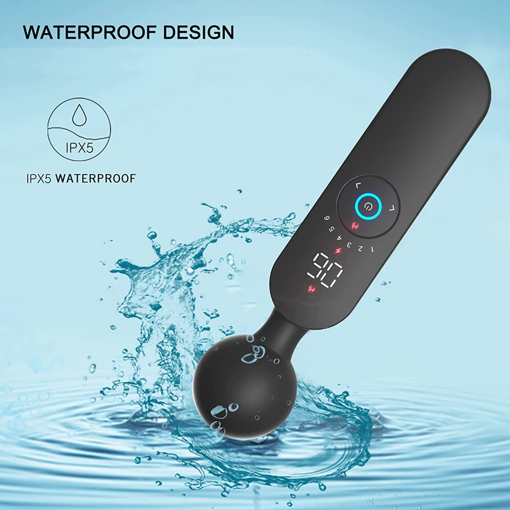 Массажер Силиконовый Аккумуляторный с вибрацией и цифровым дисплеем