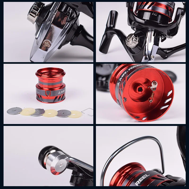 Mavllos 2021 UL Spinning Fishing Reel 2000 3000 Shallow Metal Spool 5.2:1 Max Drag 8KG Freshwater Low Profile Spinning Reel Coil