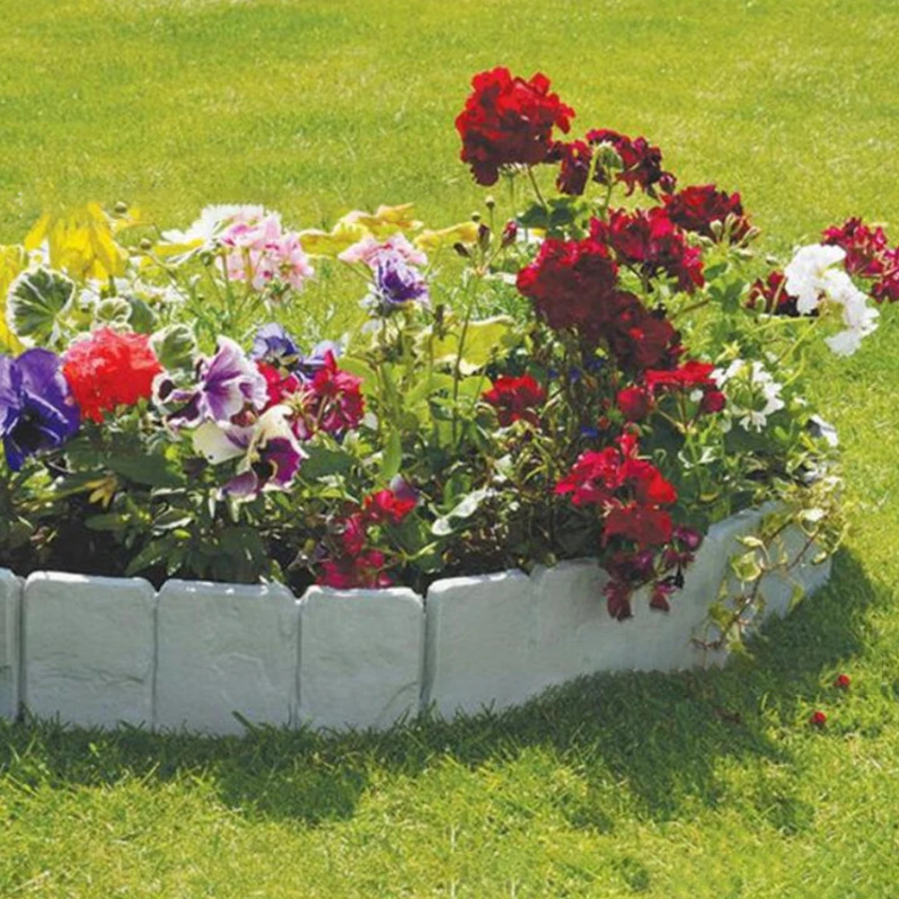 

DIY Plastic Garden Fence Portable Plant Border Decorations Flower Bed Barrier Set for Household Garden Grass Supply