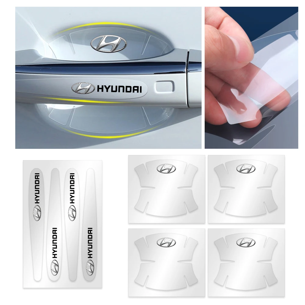 

4/8pcs Transparent Car Door Handle Bowl Anti Scratch Protective Sticker For Hyundai Tucson I30 I20 I10 IX20 IX30 Ix35 ACCENT etc