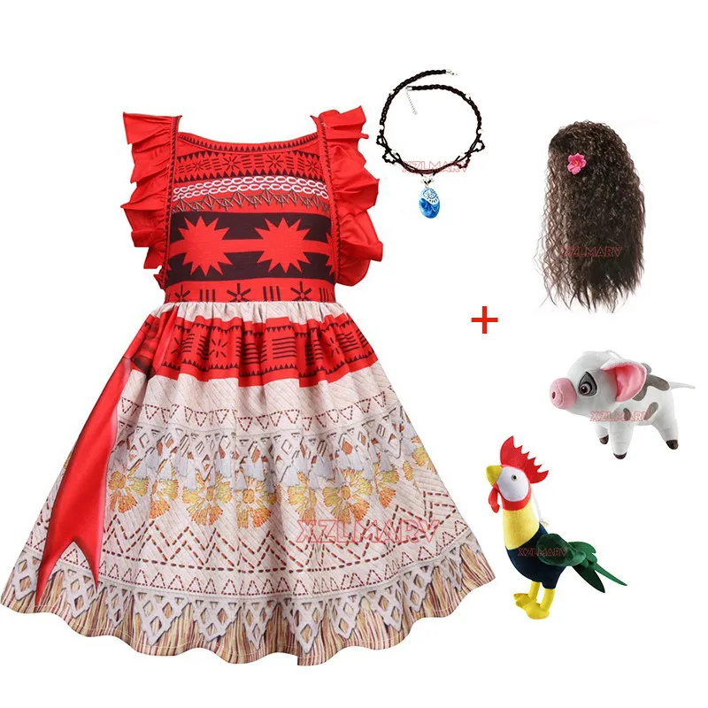 Moana Dress Costumes Cosplay Toddler girl dresses Anime Movie Moana Costume Halloween Costumes Gifts for Girl Dress For Girls