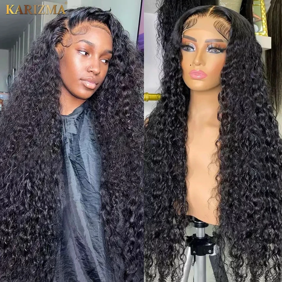 30Inch Deep Wave Lace Front Wig HD Lace Frontal Wigs For Women 13x4 Water Wave Curly Human Hair Lace Front Wigs 5x5 Lace Wig