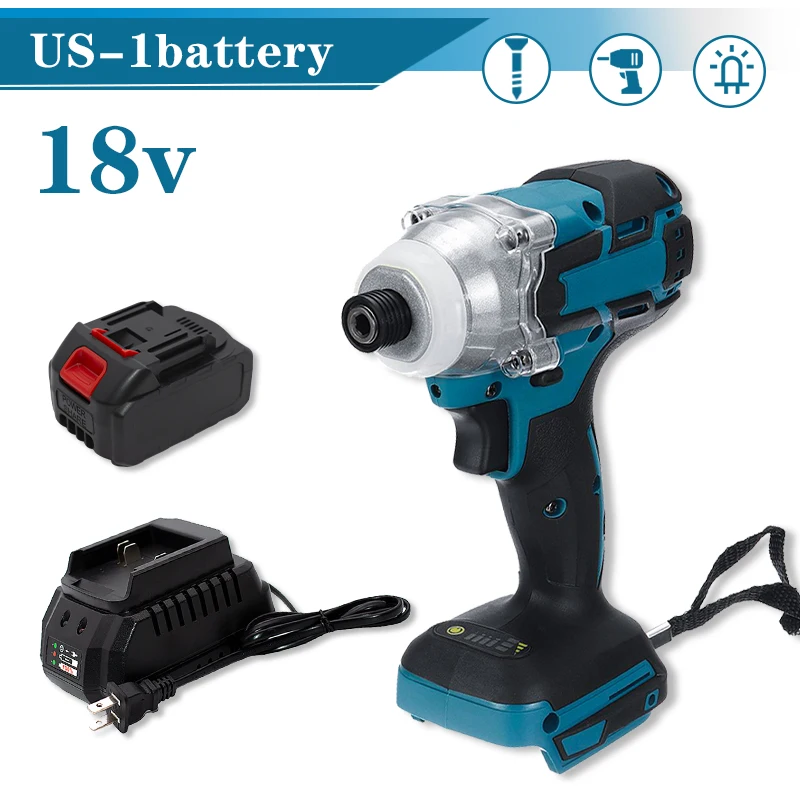 Электрическая аккумуляторная отвертка Makita гайковерт с бесщеточным ударным