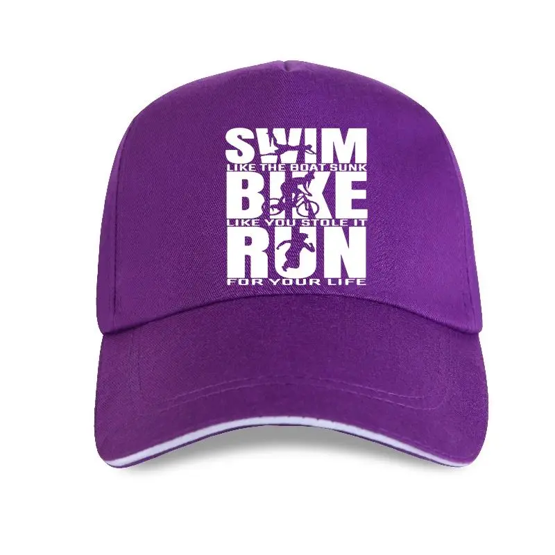 

new cap hat Triathlon Triathlete Runninger Swimmings Bikings Funny Men Summer Baseball Cap Streetwear Cotton Black