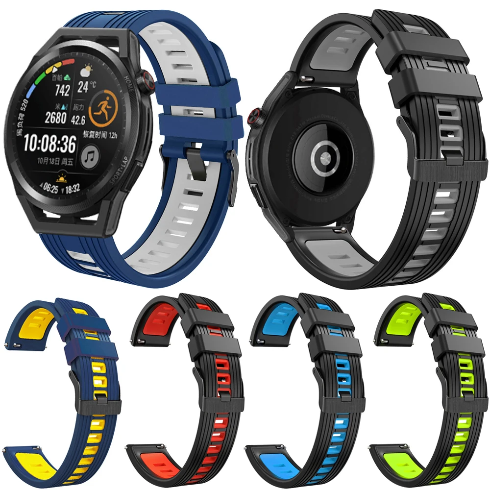 

22mm Silicone Strap for Huawei Watch GT 3 46mm Wristband for Samsung Galaxy Watch 46mm Amazfit GTR Smart Sports Watch Bracelet