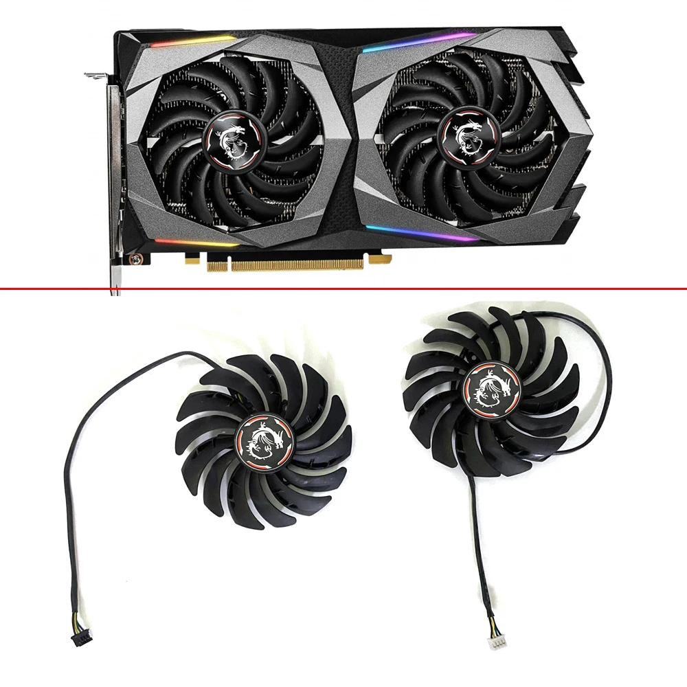 

NEW 95MM 4PIN 0.4A PLD10010S12HH GeForce RTX2070 X GPU FAN For MSI RTX 2070 GAMING Z Card Cooling Fans replace Cooler Fan