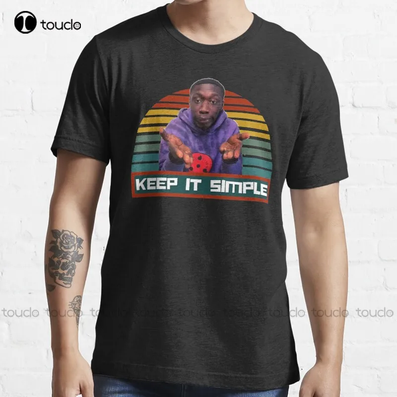 

Новая простая хлопковая Футболка Khaby с надписью Keep It S-5Xl