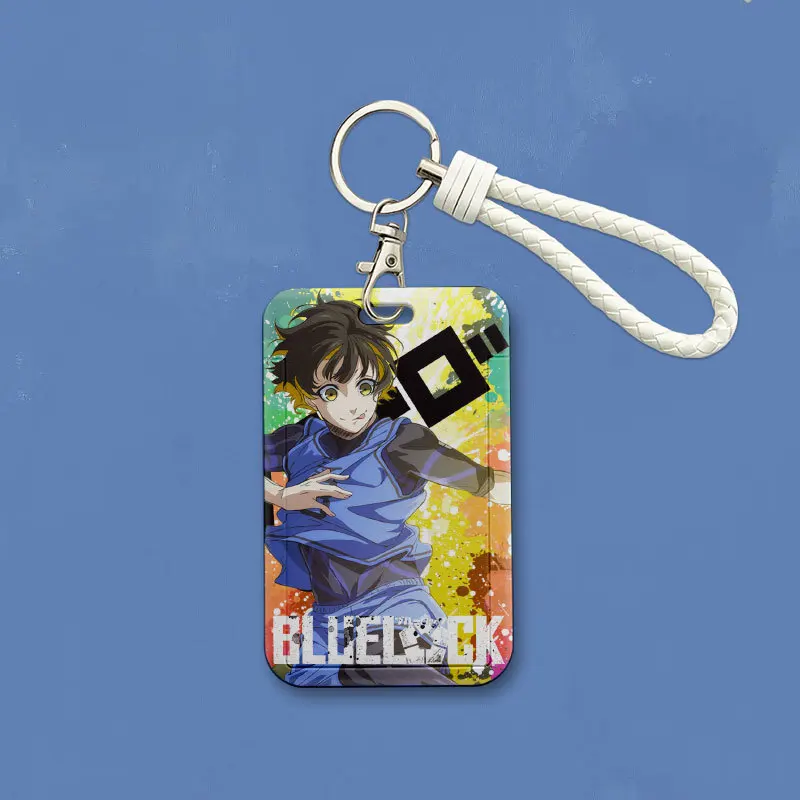 2023 New 110*70mm Japanese Anime BLUE LOCK Lanyard ID Card Badge Holder with Keychain Keyring Gift