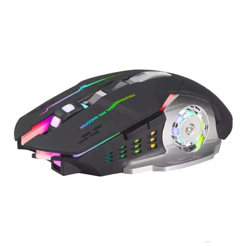 

New Rechargeable Wireless Color LED Backlit Gaming Mouse Mute Gaming Bluetooth Dual Mode Wireless Gamer Mouse for Laptop PC