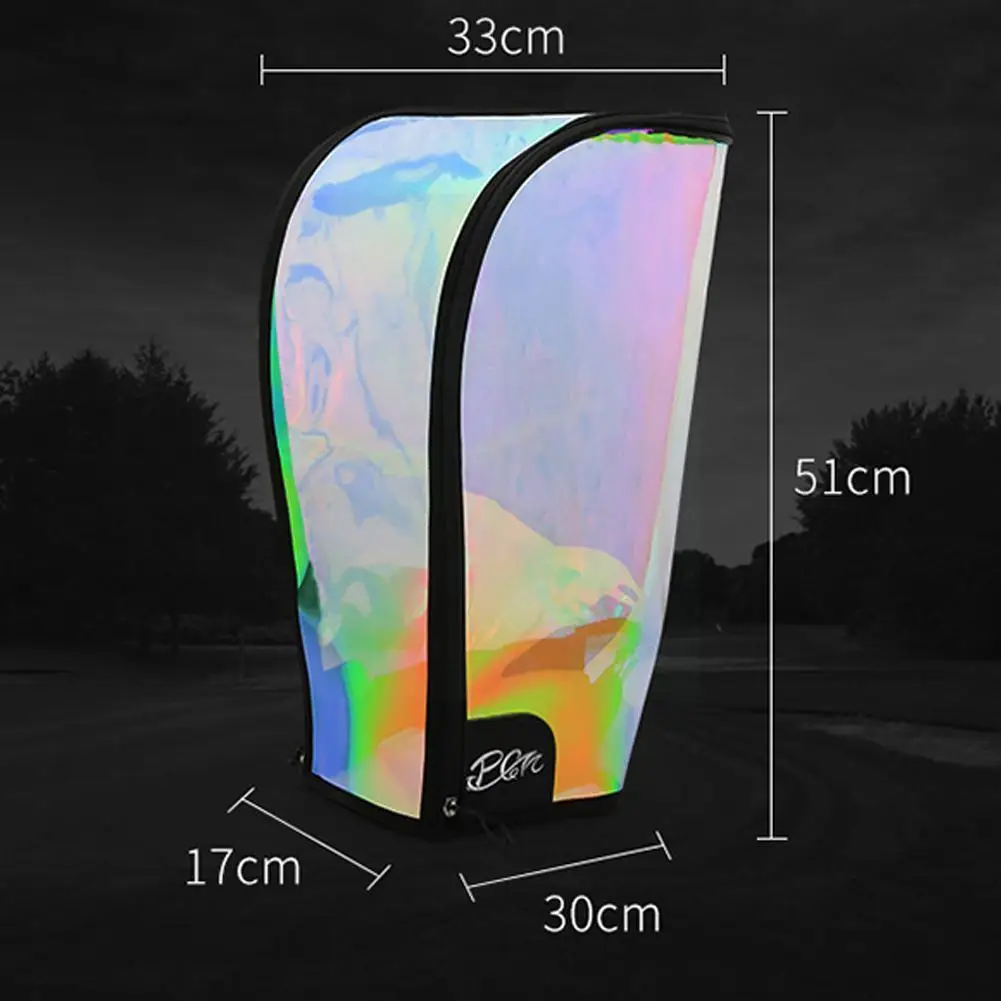 Golf Bag Rain Cover Waterproof Hood Protection Lightweight Protector Bags Raincoat Supplies Colorful Club Transparent Y9E6