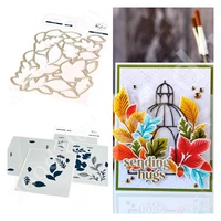 new 2022 fall foliage metal cutting dies layered production stencil scrapbooking make photo album card diy paper embossing craft