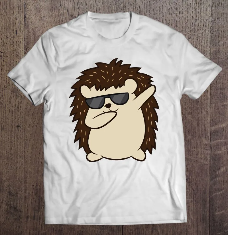 

Футболка мужская оверсайз с коротким рукавом и принтом ежа