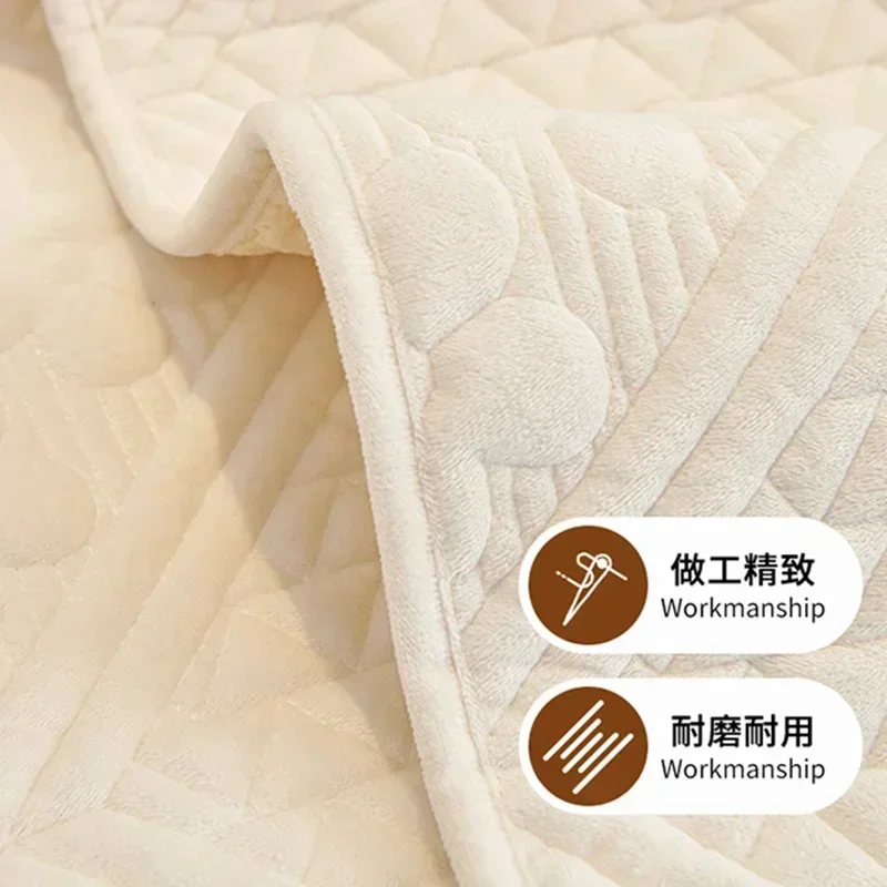 Зимний роскошный чехол для дивана гостиной нескользящий белый толстый коврик