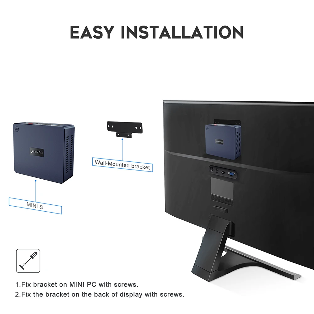 Beelink Mini S Windows 11 Intel Celeron N5095 Мини ПК DDR4 8 ГБ 128 16 256 SSD Настольный игровой компьютер VS U59