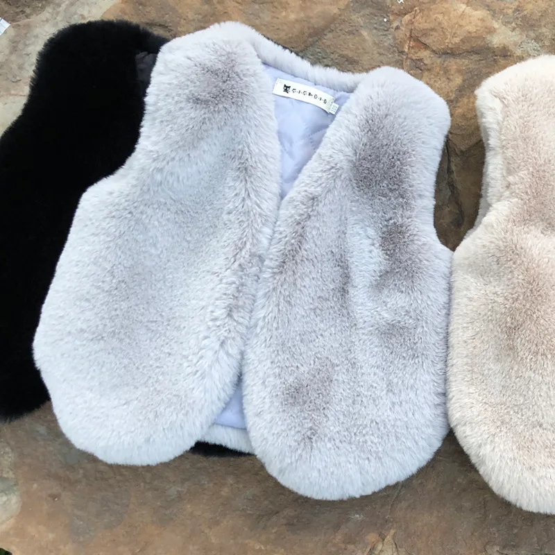 Детский жилет плюшевый мужской и женский весенне-осенне-зимний хлопковое