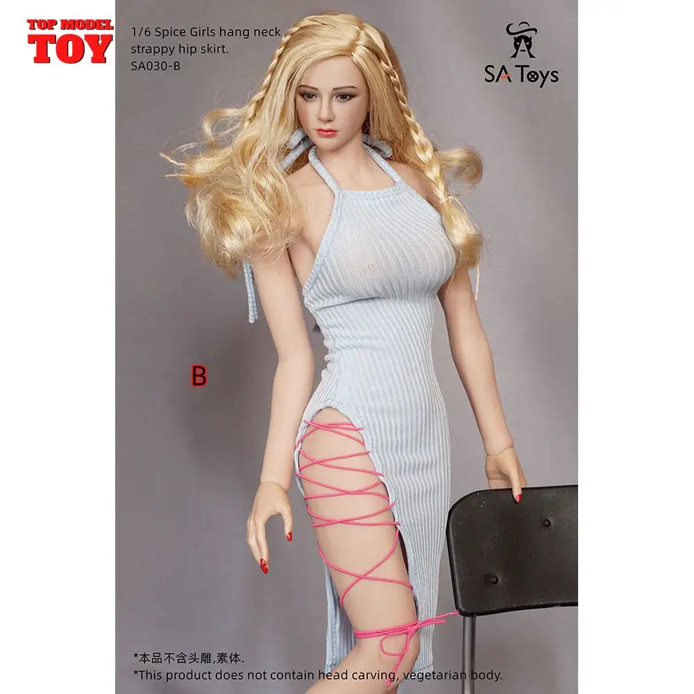 SA Toys SA030 1/6 женское сексуальное длинное платье на шнуровке с разрезом и открытой