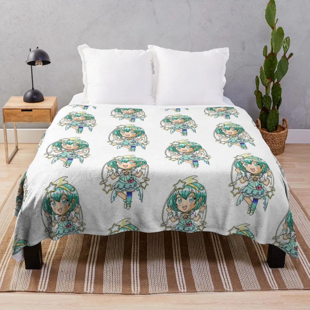 

Bed Boho Blanket Soft Flannel Baphomet Chibi Cure Milky Throw Blankets