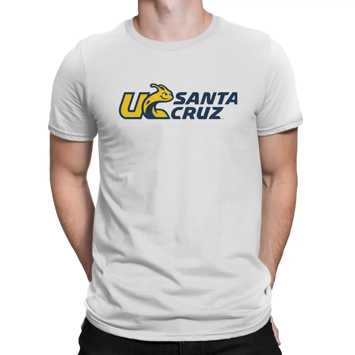Banana Slugs Man's TShirt Santa Bike Cruz O Neck Short Sleev