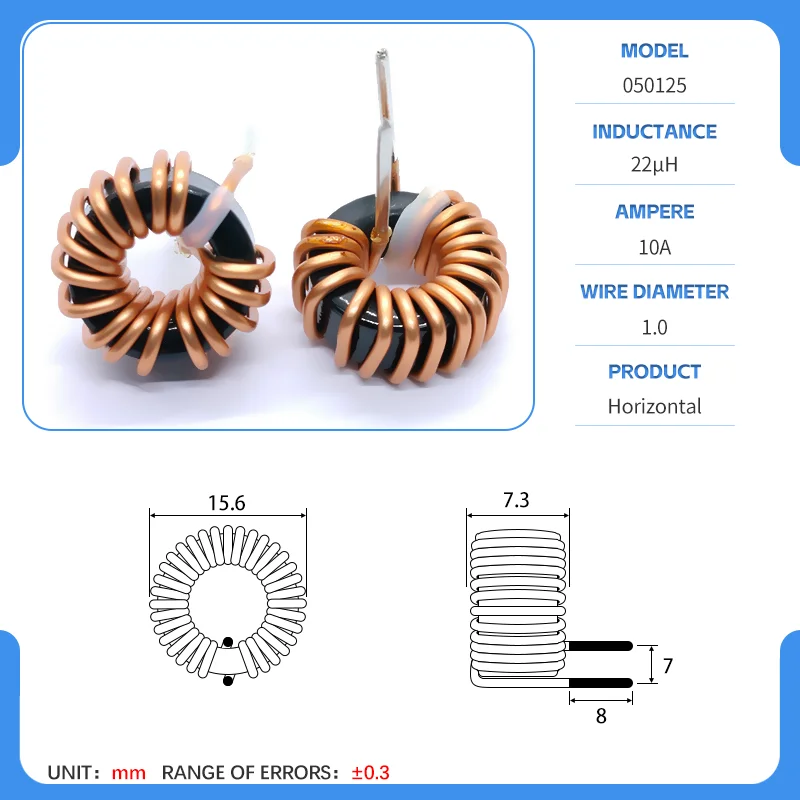 

050125 13 мм 22uH 27uH 33uH 37uH 47uH Настраиваемый тороидальный индуктор Sendust