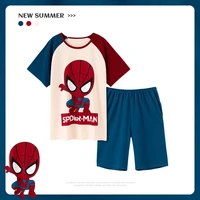spider man 2022 children clothing summer children boys girls kids clothing sets cartoon suit sleepwear short sleeve cartoon kid
