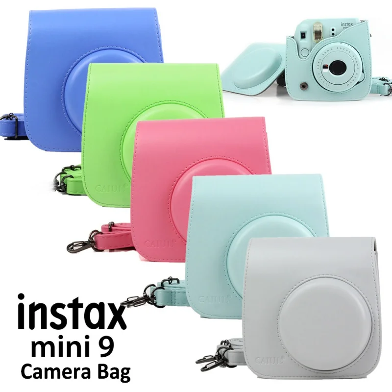 

For Fujifilm Fuji Instax Mini 8 9 Film Camera PU Leather Bag Shoulder Cover Case