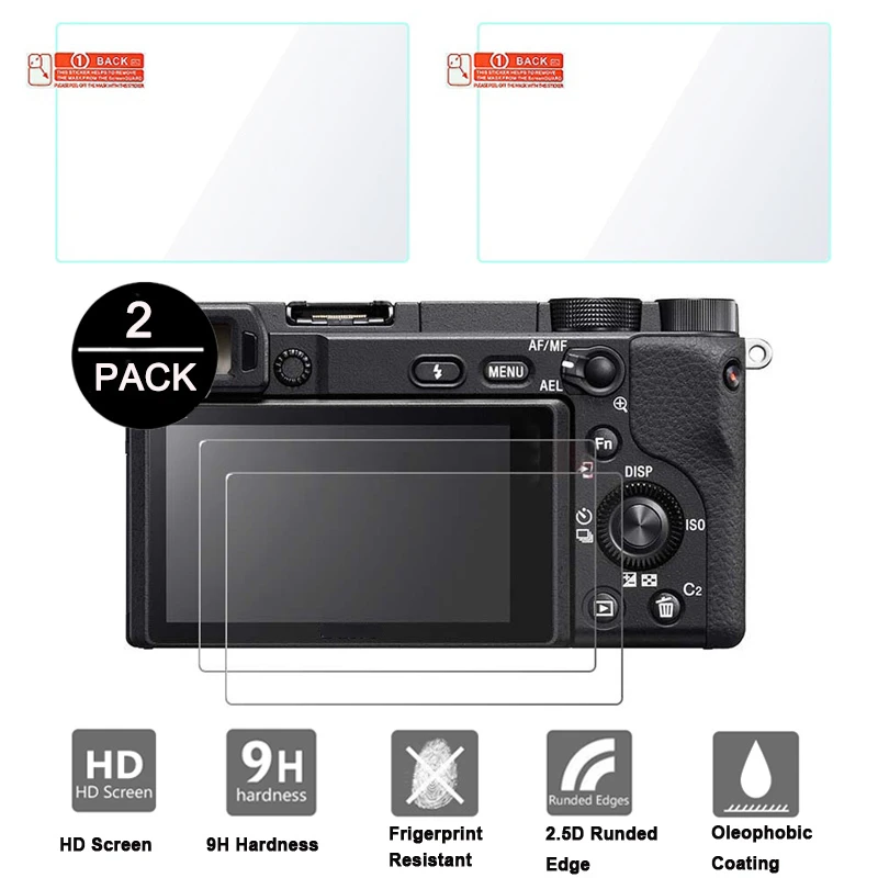 Закаленное стекло для Sony ILCE- A6000 A6100 A6300 A6400 A6500 A6600 A5000 A3000, 2 шт., защита экрана, защитная пленка