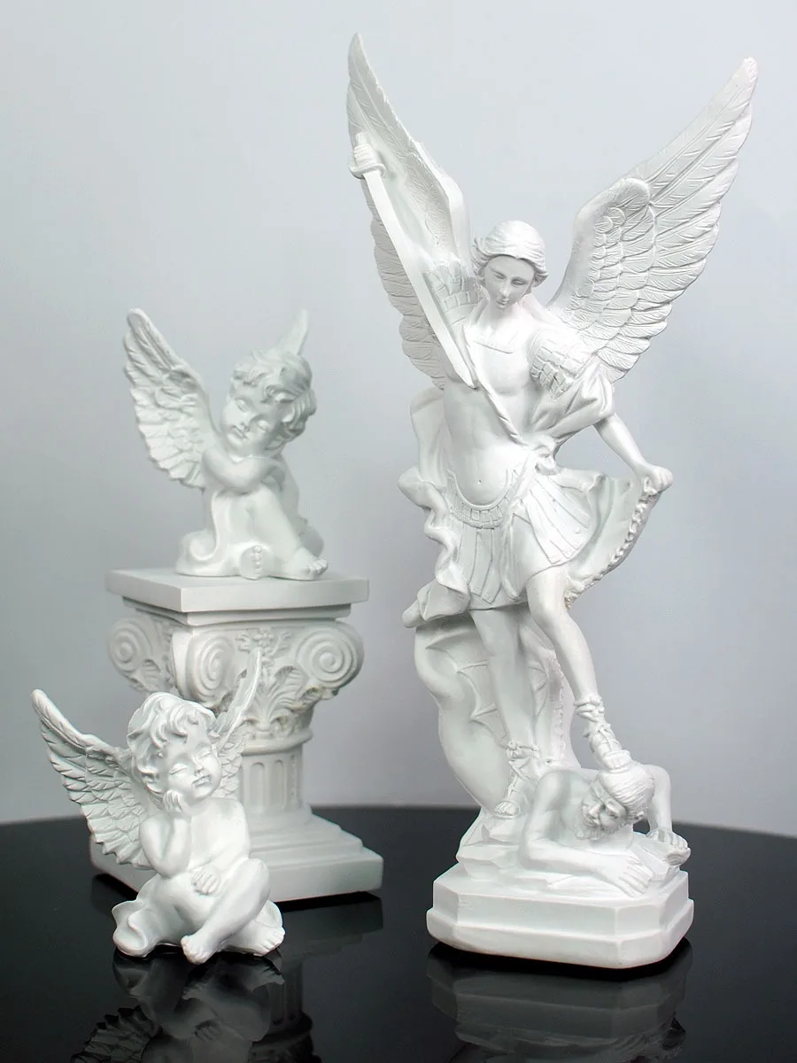 Европейский архангел фигурка Михаила скульптура украшение для гостиной дома