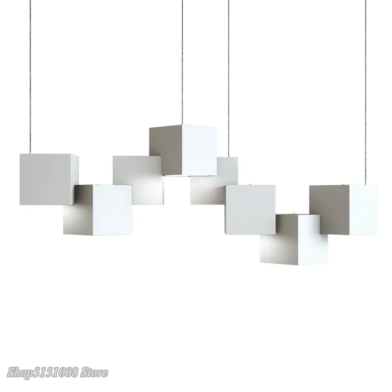 Modern Magic Cube Chandelier Living Room Bedroom Luminaries Nordic Home Decor Lighting Fixtures Lustre Kitchen Hanging Lamps | Лампы и
