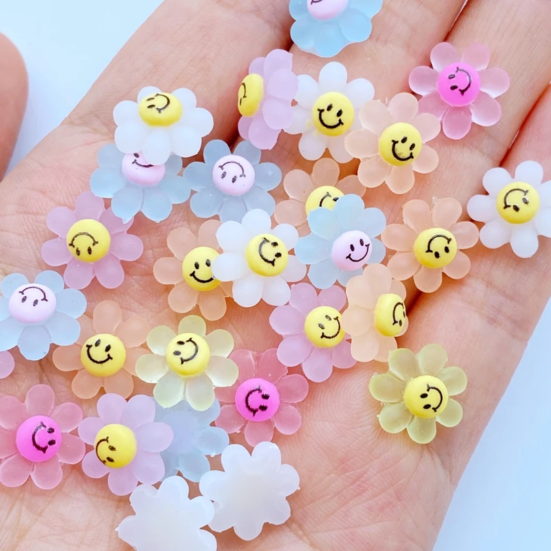 

60Pcs New Cute Mixed Mini Sun Flower Flat Back Resin Cabochons Scrapbooking DIY Jewelry Craft Decoration Accessorie