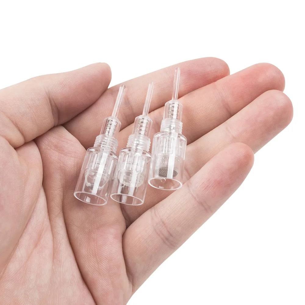 

Micro Nano 10pcs 8mm Screw Port Tattoo Cartridges Microneedling Needles Microneedle Tip For MTS Derma Machine Pen